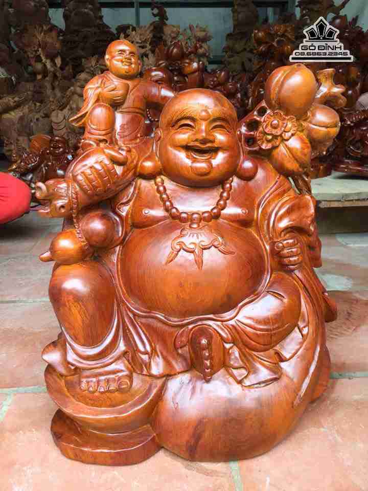 Phật di lặc phát tài phát lộc gỗ hương cao 57 ngang 36 sâu 17 (cm) Gỗ